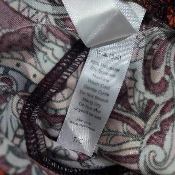 LuLaRoe Multicolor Paisley Leggings - Picture 2 of 3